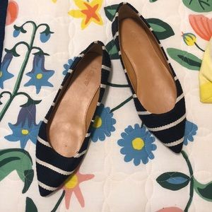 JCrew striped ballet flat
